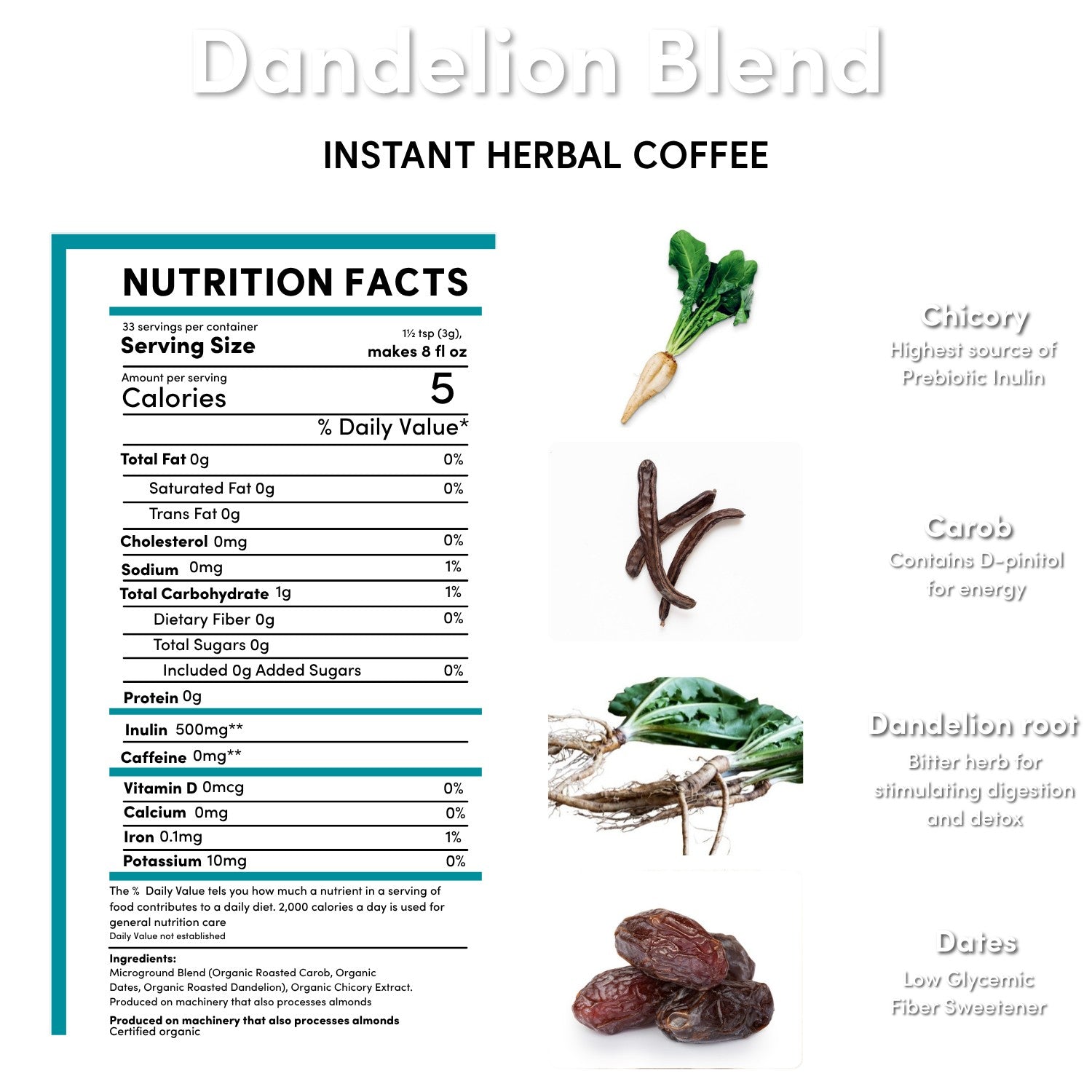 Instant Dandelion Herbal Coffee
