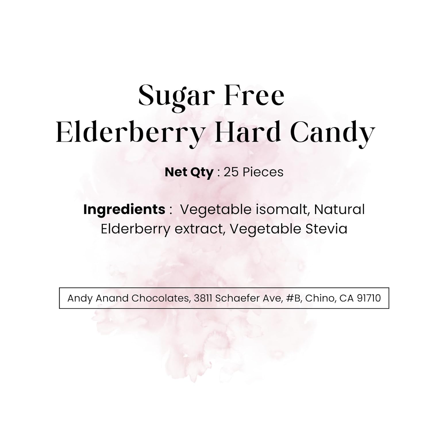 Andy Anand Sugar-Free Elderberry Hard Candy, 25 pc – European Imported, Keto & Diabetic-Friendly, Gluten-Free, Gourmet Snack Gift Box
