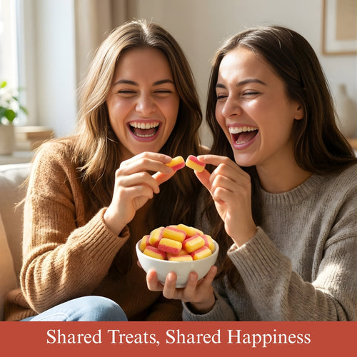 Andy Anand Sugar-Free Rhubarb & Custard Hard Candy, 25 pc – Classic British Sweet, Keto & Diabetic-Friendly Gourmet Snack Gift Box