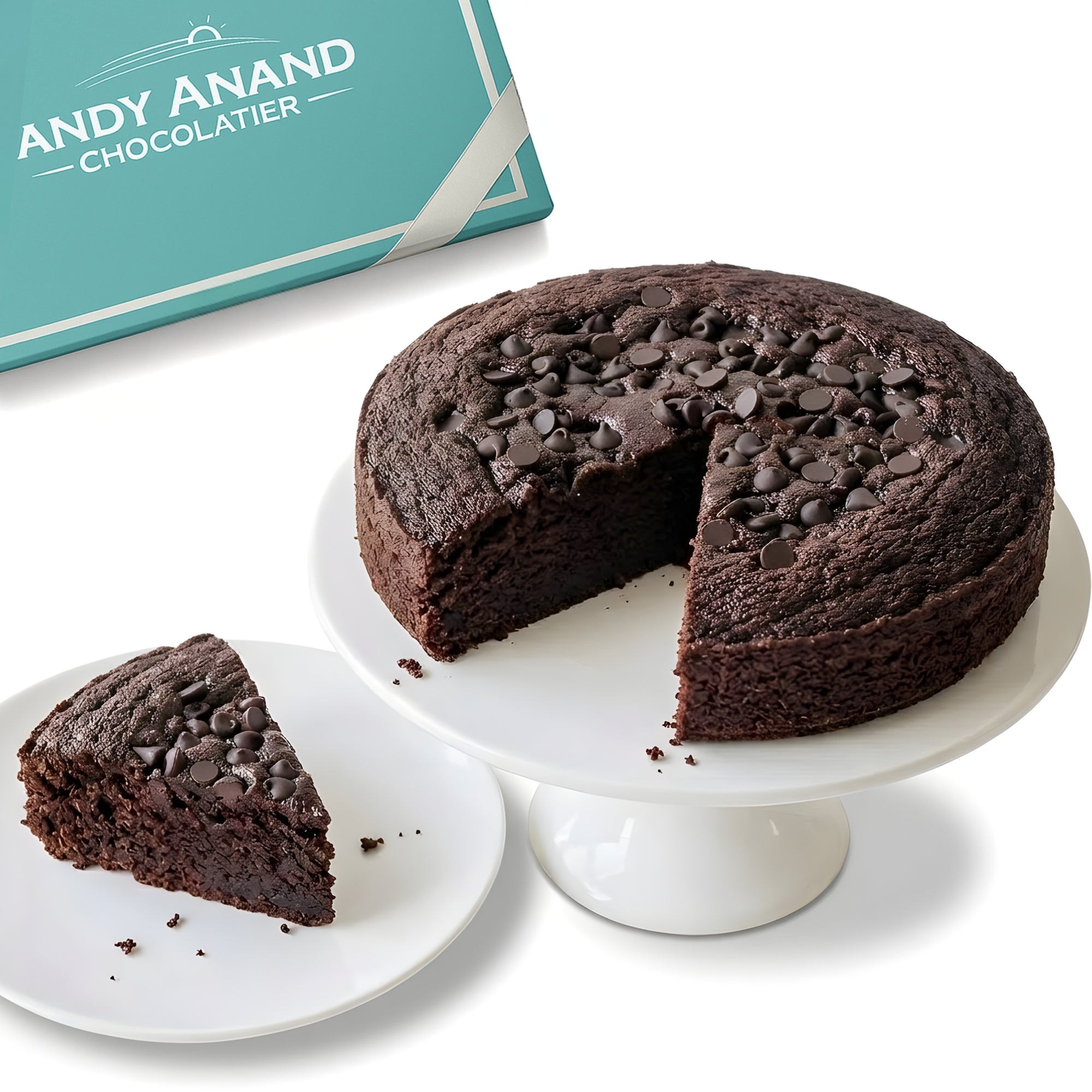 Andy Anand Sugar-Free Gluten-Free Dairy-Free Dark Chocolate Cake, 9-Inch, 2.9 lb – Keto & Diabetic-Friendly, Birthday & Holiday Gift