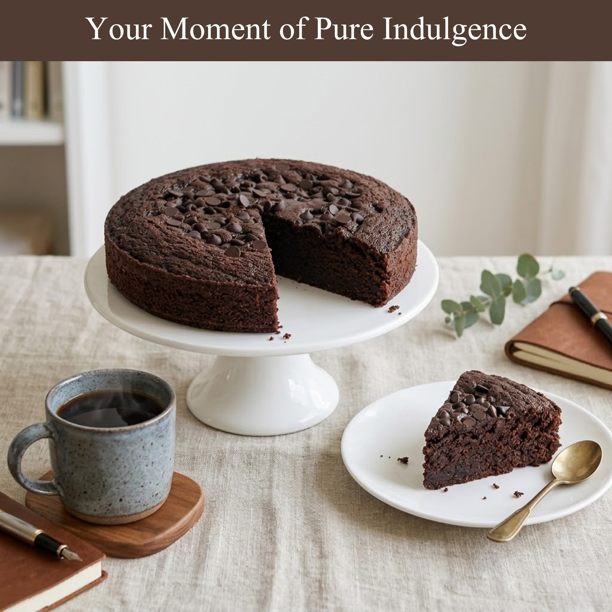 Andy Anand Sugar-Free Gluten-Free Dairy-Free Dark Chocolate Cake, 9-Inch, 2.9 lb – Keto & Diabetic-Friendly, Birthday & Holiday Gift