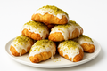 Andy Anand Sugar-Free White Chocolate Pistachio Croissant Cake, 10 pc, 2 lb – Keto & Diabetic-Friendly, Hand-Rolled Birthday Gift Box
