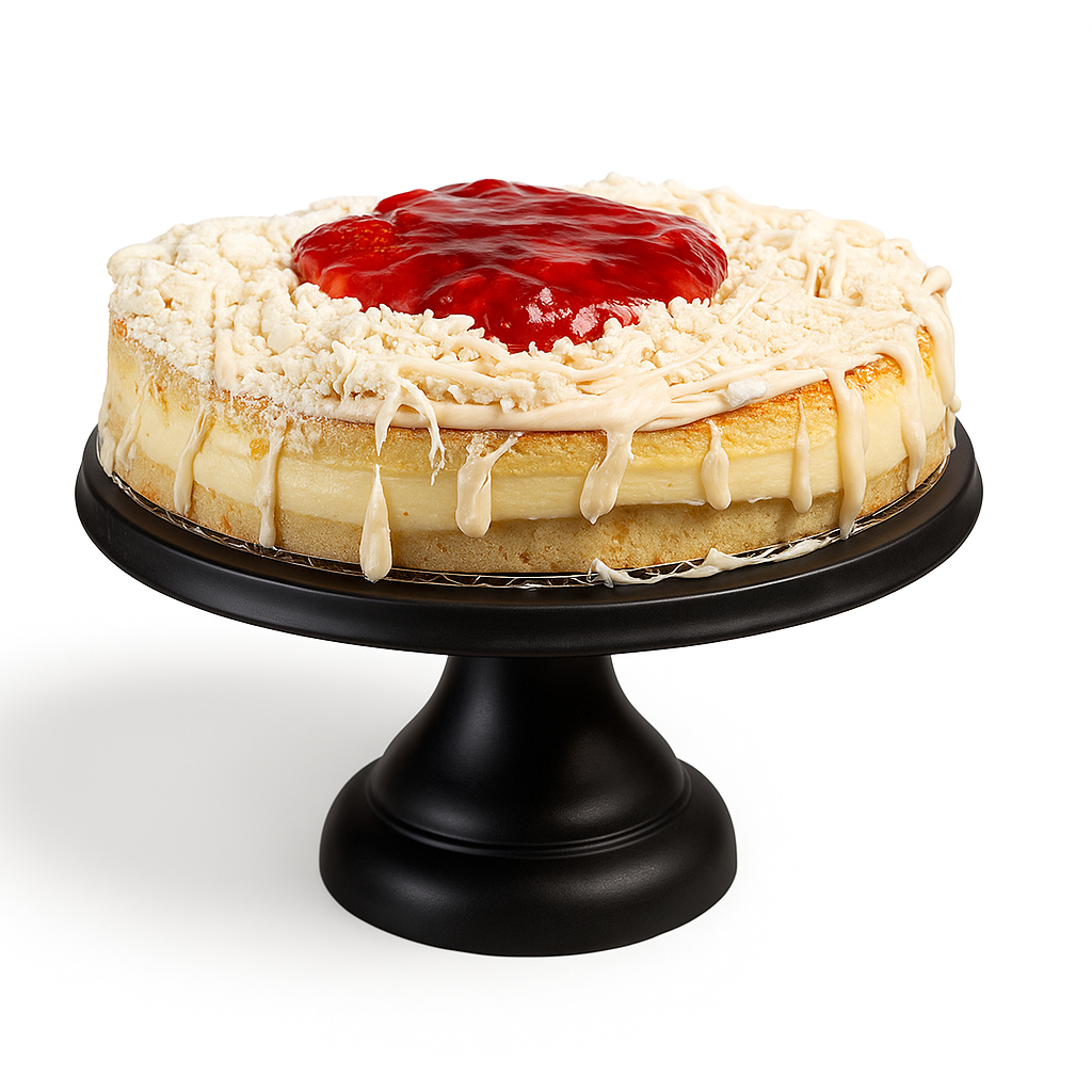 Andy Anand Sugar-Free White Chocolate Strawberry Cake, 2.5 lb – Keto & Diabetic-Friendly, Real Strawberries, Creamy White Chocolate Gift