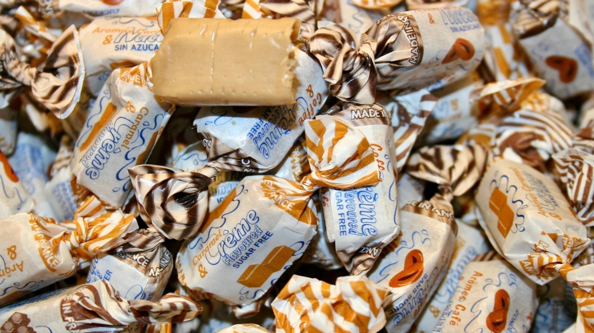 Andy Anand Sugar-Free Creamy Taffy Toffee, 33 pc, 7 oz – Caramel, Chocolate & Coffee, Gluten-Free, Made in Europe, Diabetic-Friendly Gift